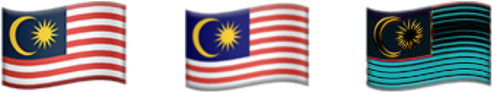 Malaysian Flag Trio Waving