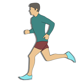 Male Runner Cartoon Illustration