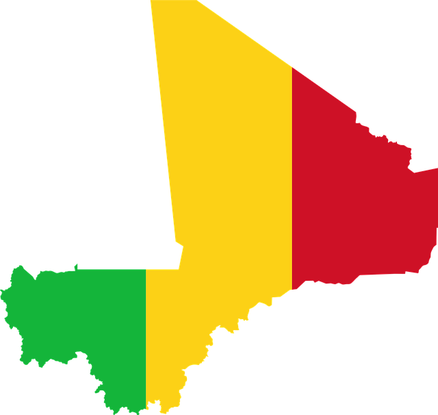 Mali Map Colorful Geography