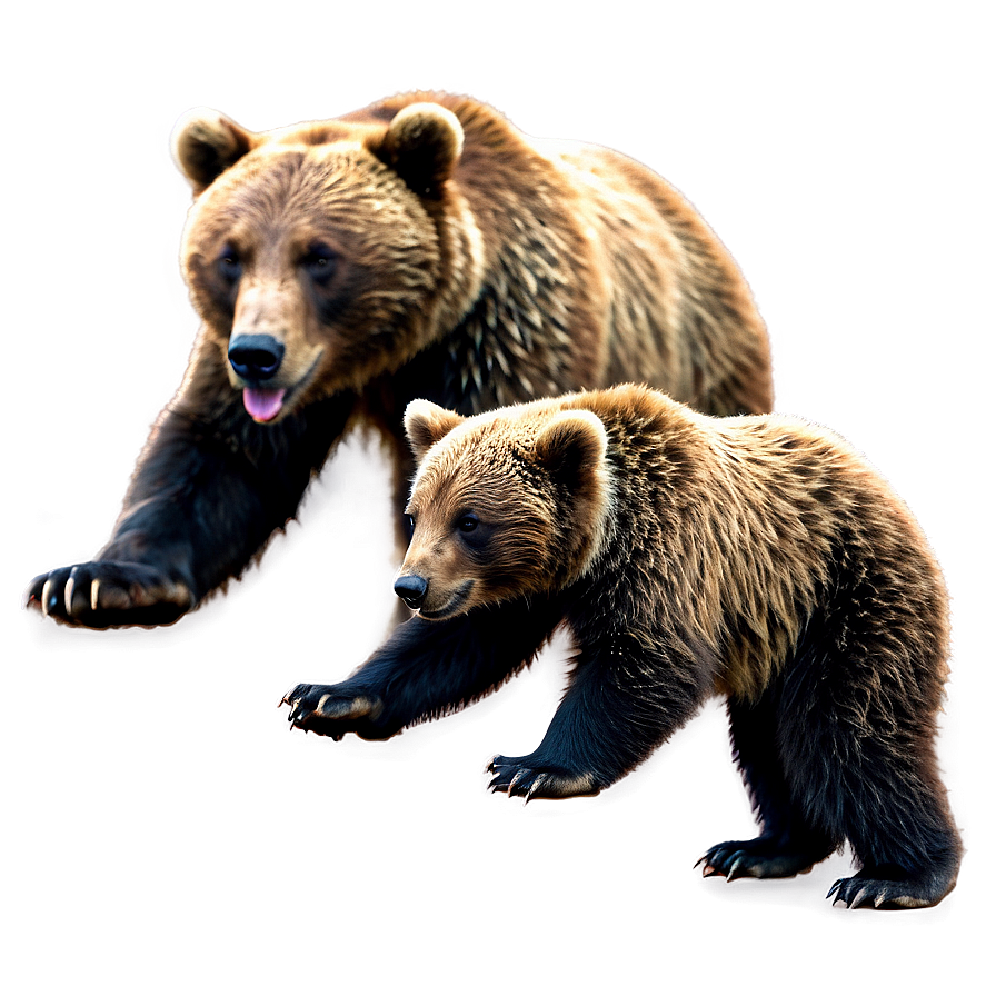 Mama Bear And Cubs Clipart Png 06132024