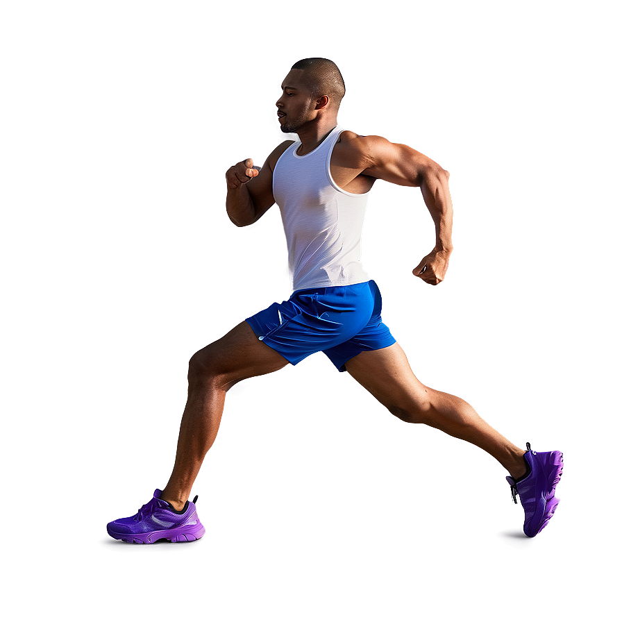 Man In Mid-run Pose Png 90