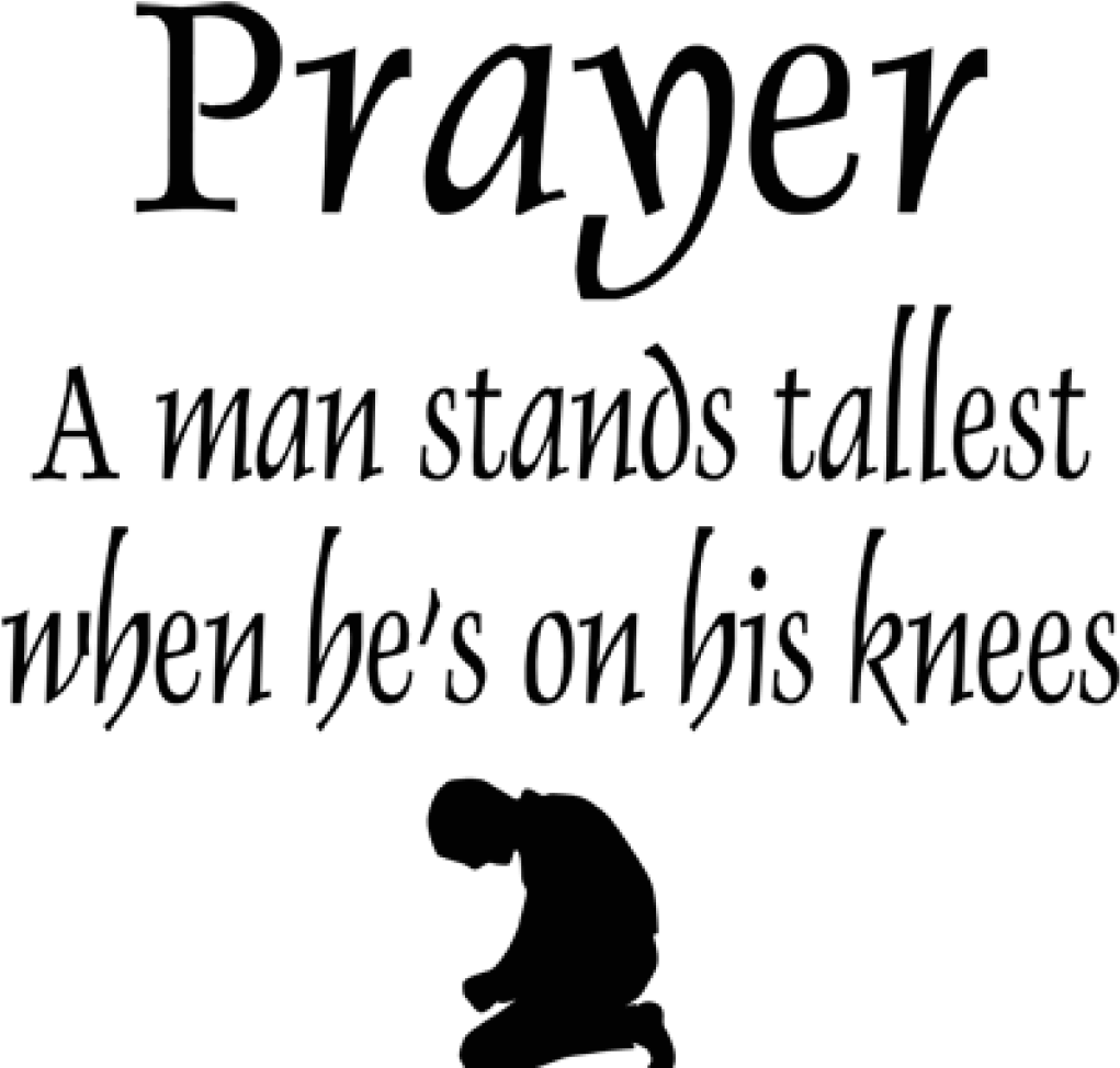 Man Kneelingin Prayer Quote