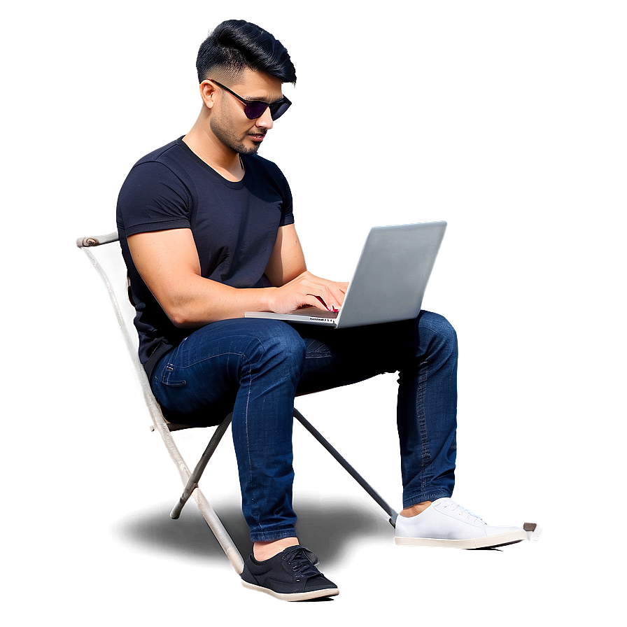 Man On Laptop Png 88