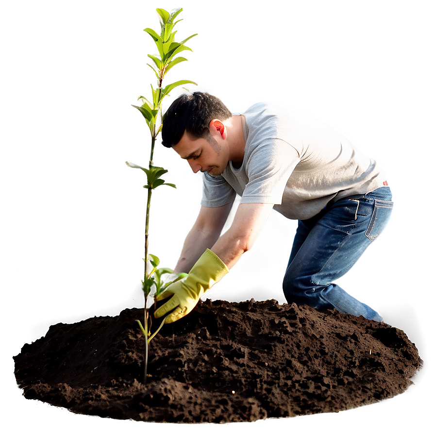 Man Planting Tree Png 17