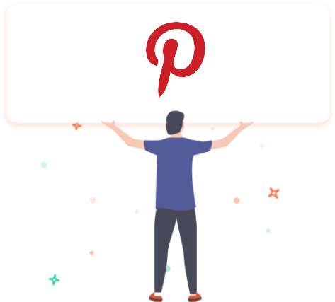 Man Presenting Pinterest Logo