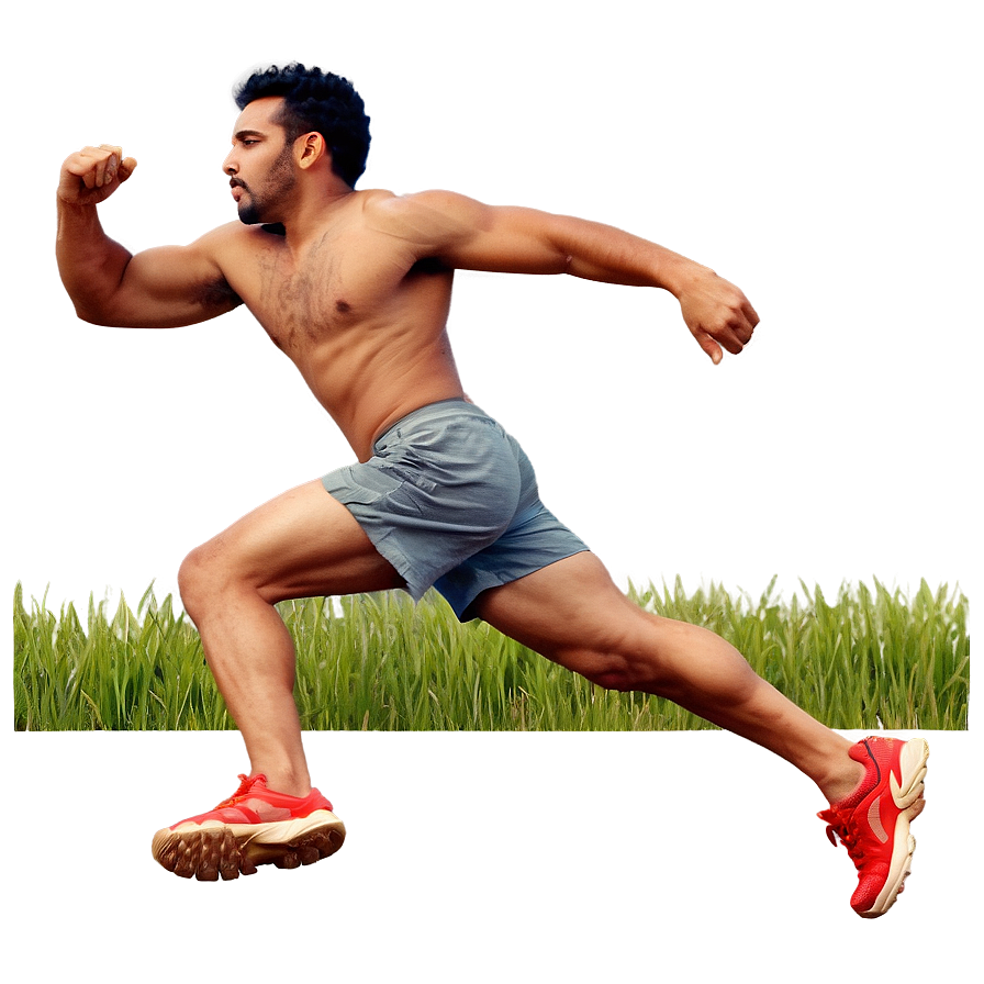 Man Running Across Field Png 38