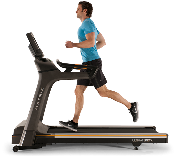 Man Runningon Treadmill Fitness Equipment