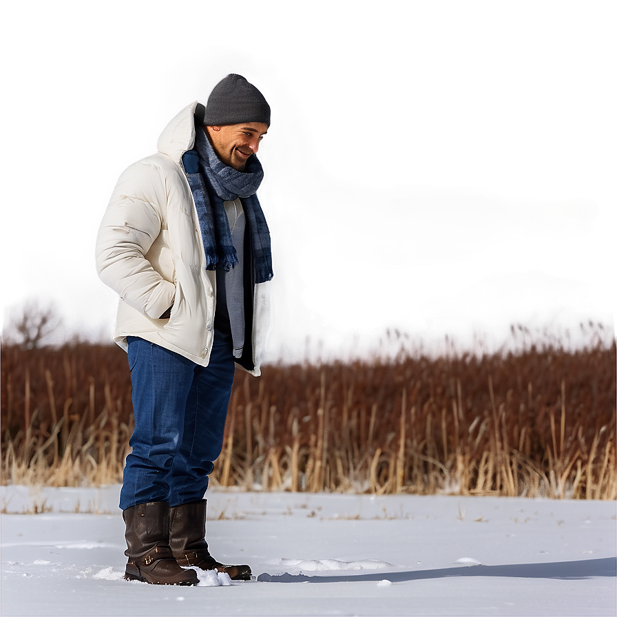 Man Standing In Snow Png 56