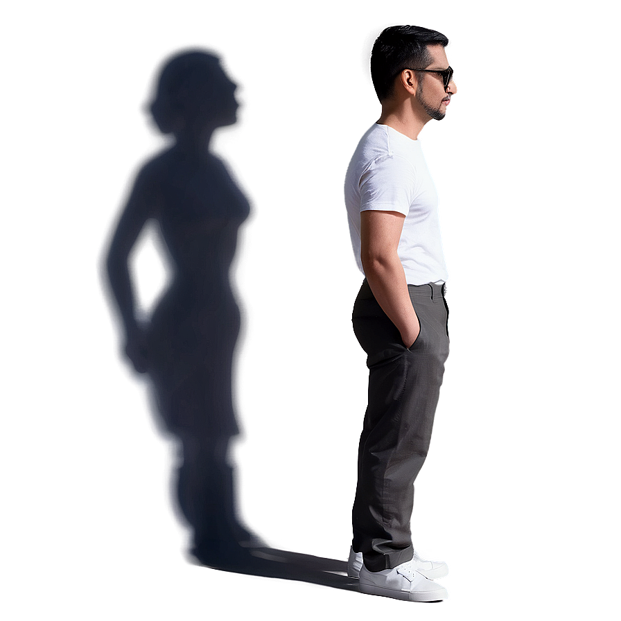 Man Standing With Shadow Png 05252024