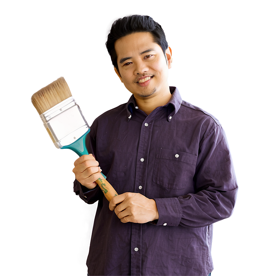 Man With Paintbrush Png 79