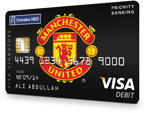 Manchester United Emirates N B D Visa Debit Card