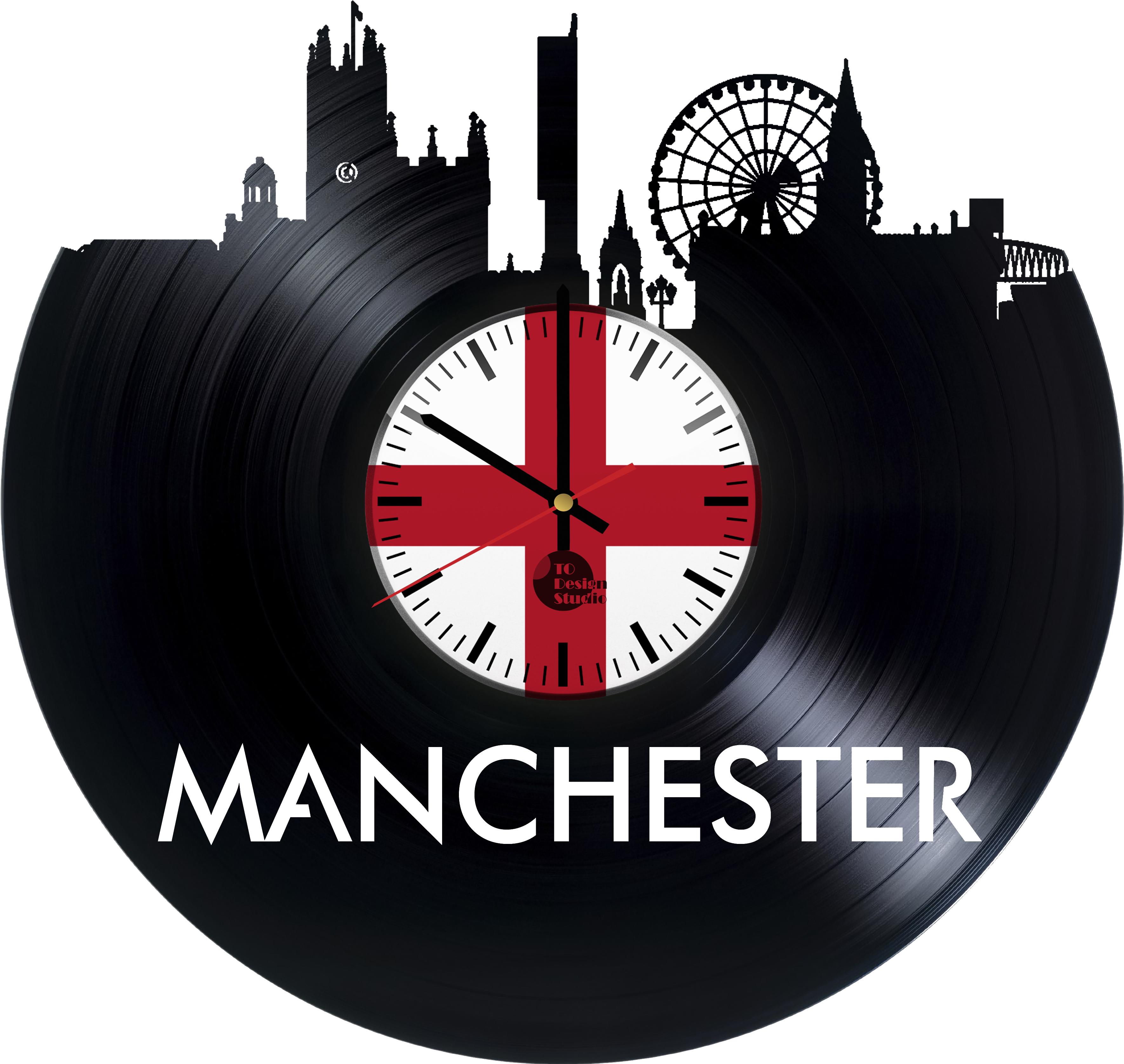 Manchester Vinyl Clock Design