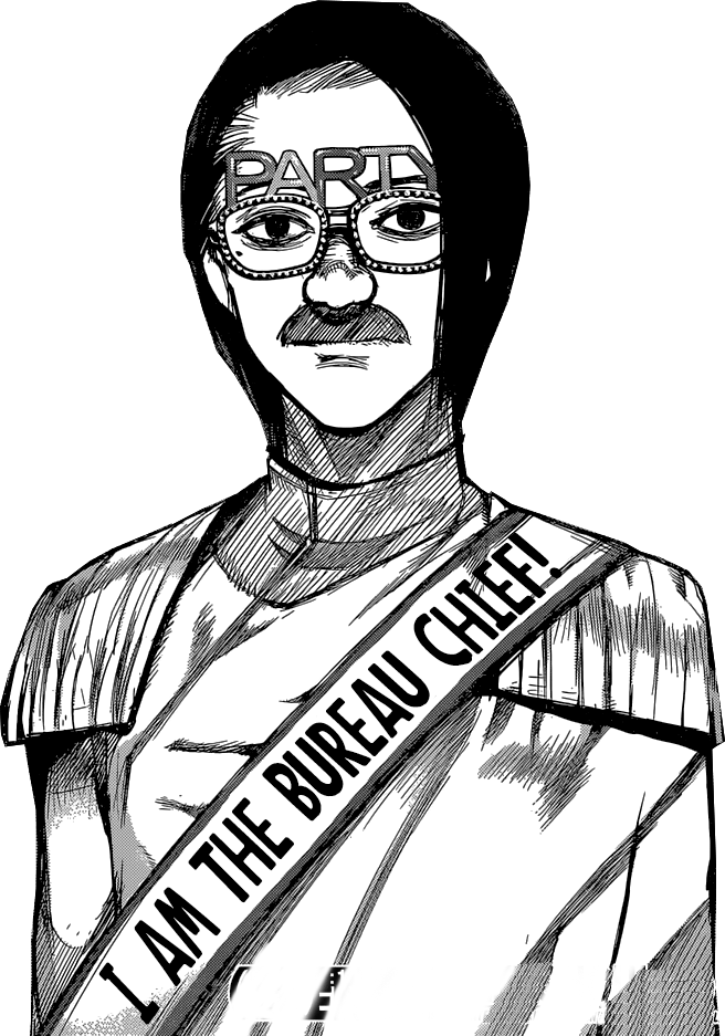 Manga Style Bureau Chief Illustration