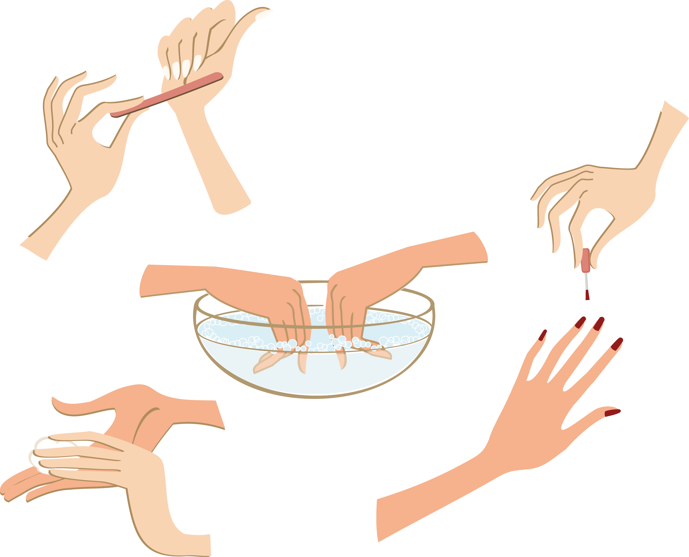 Manicure Process Steps Illustration