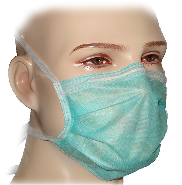 Mannequin Head Wearing Surgical Mask