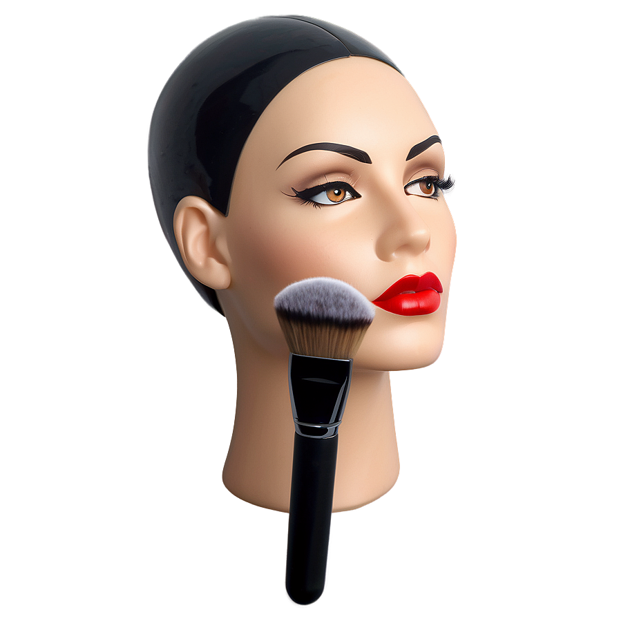 Mannequin Head With Makeup Brush Png Phq