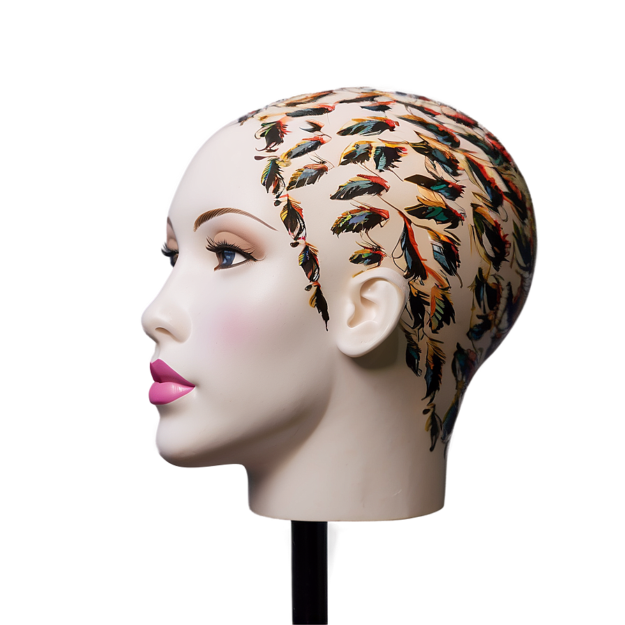 Mannequin Head With Unique Hairstyles Png 61