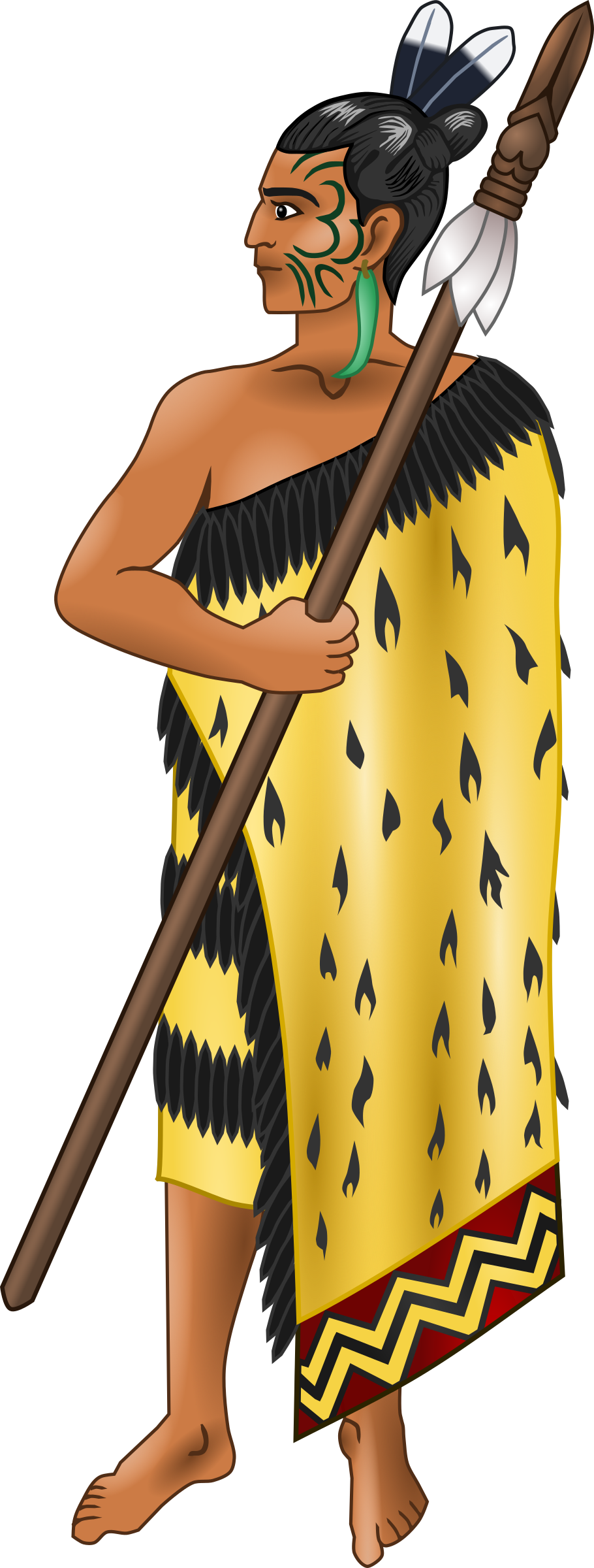 Maori Warriorwith Taiaha