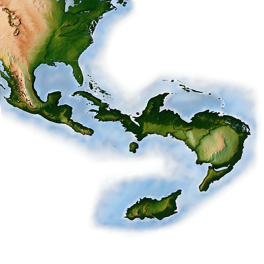 Map Of The Caribbean Png Bng