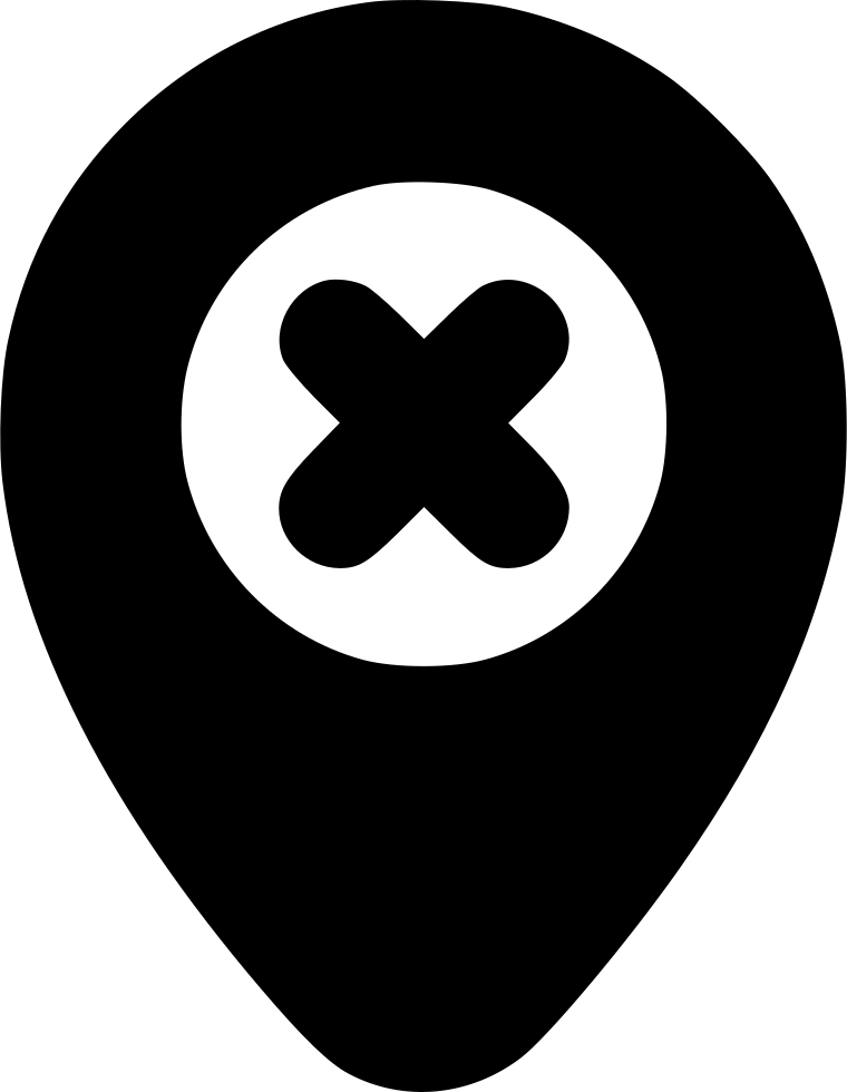 Map Pin Iconwith X Mark