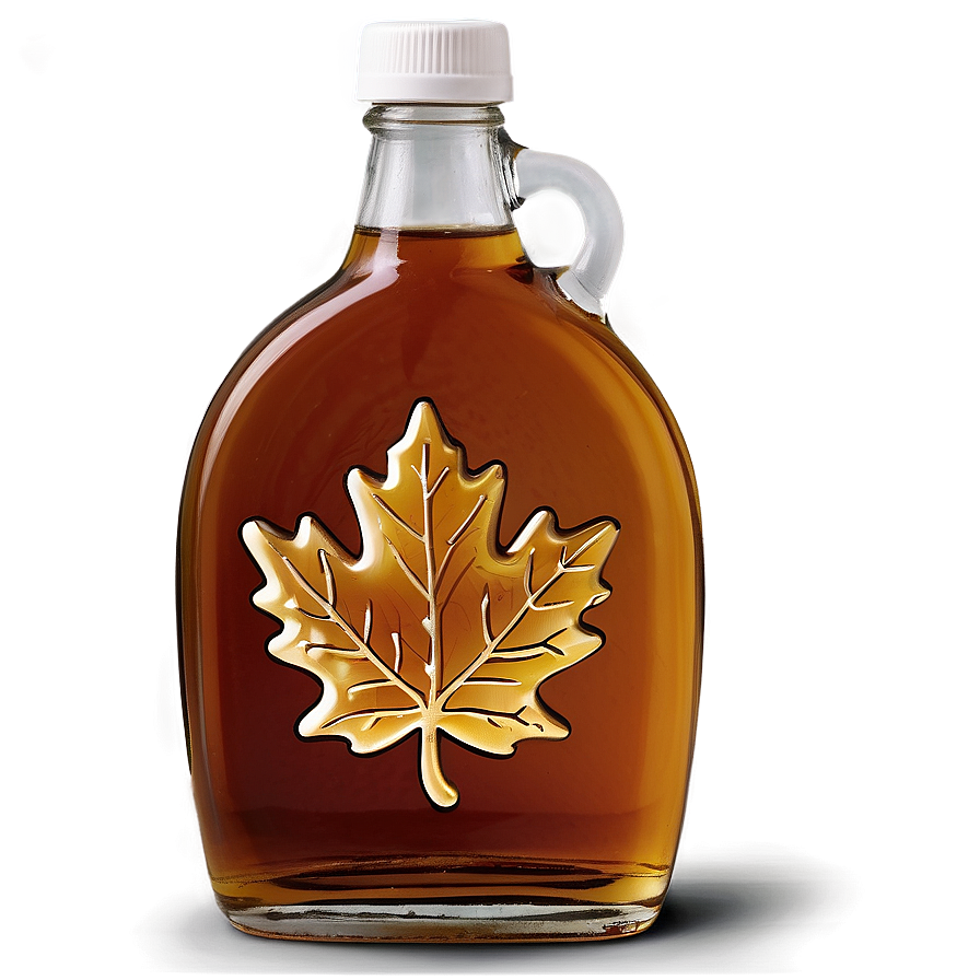 Maple Syrup Leaf Bottle Png 06212024