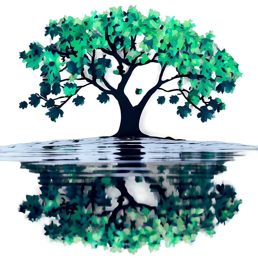 Maple Tree Reflection In Water Png 06122024