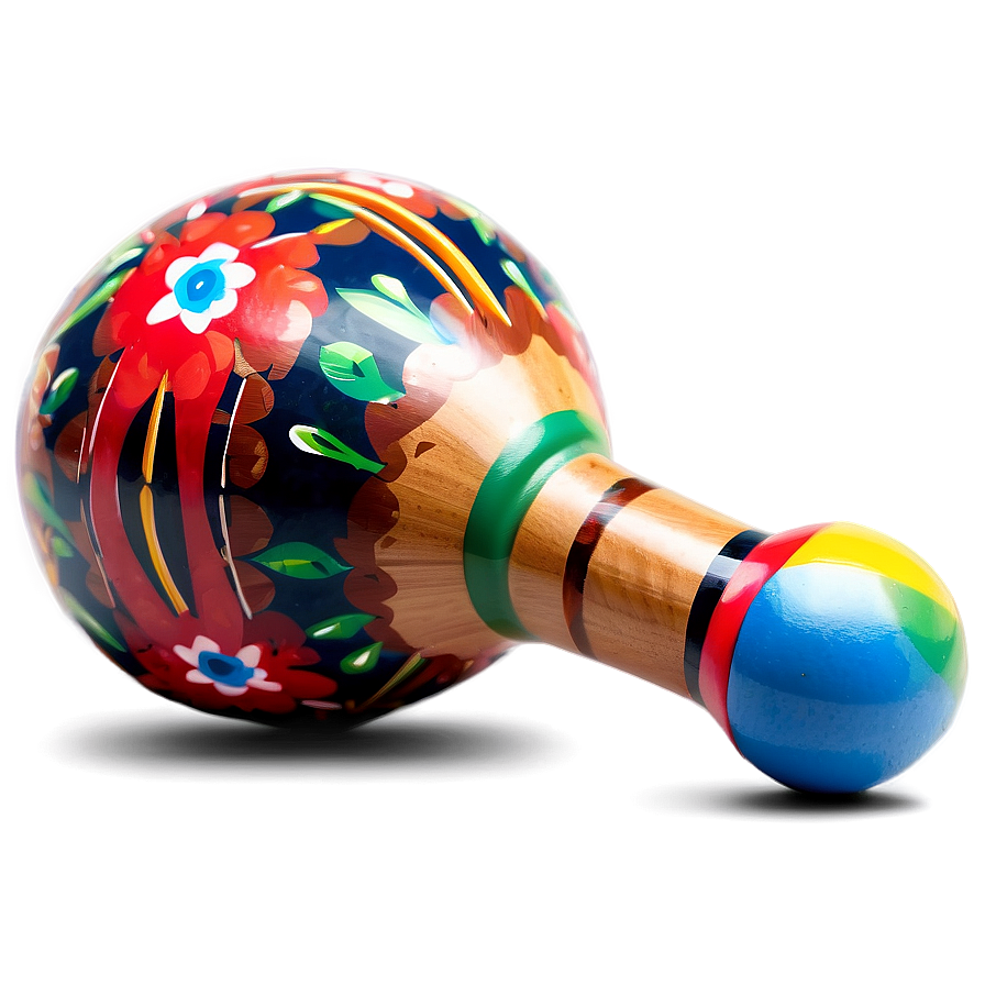 Maraca With Detailed Artwork Png 51