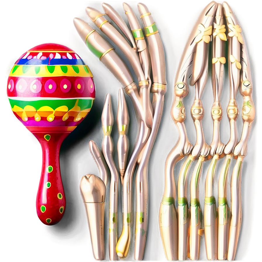 Maraca With Detailed Artwork Png Kmi