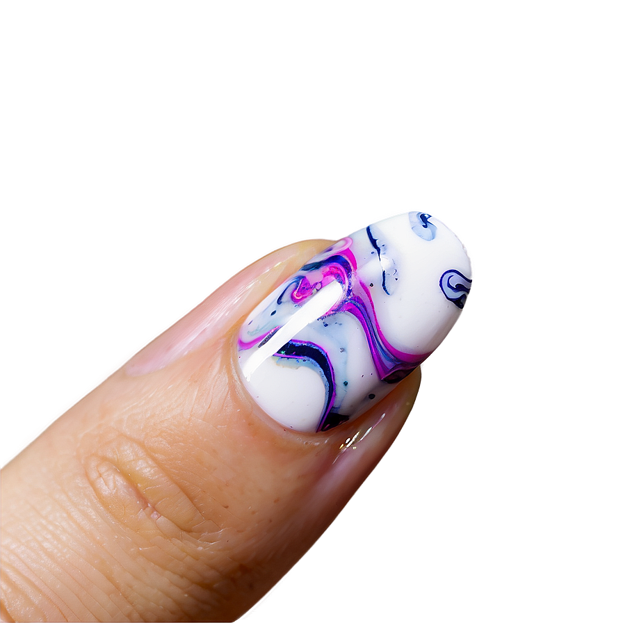 Marble Single Acrylic Nail Png 49