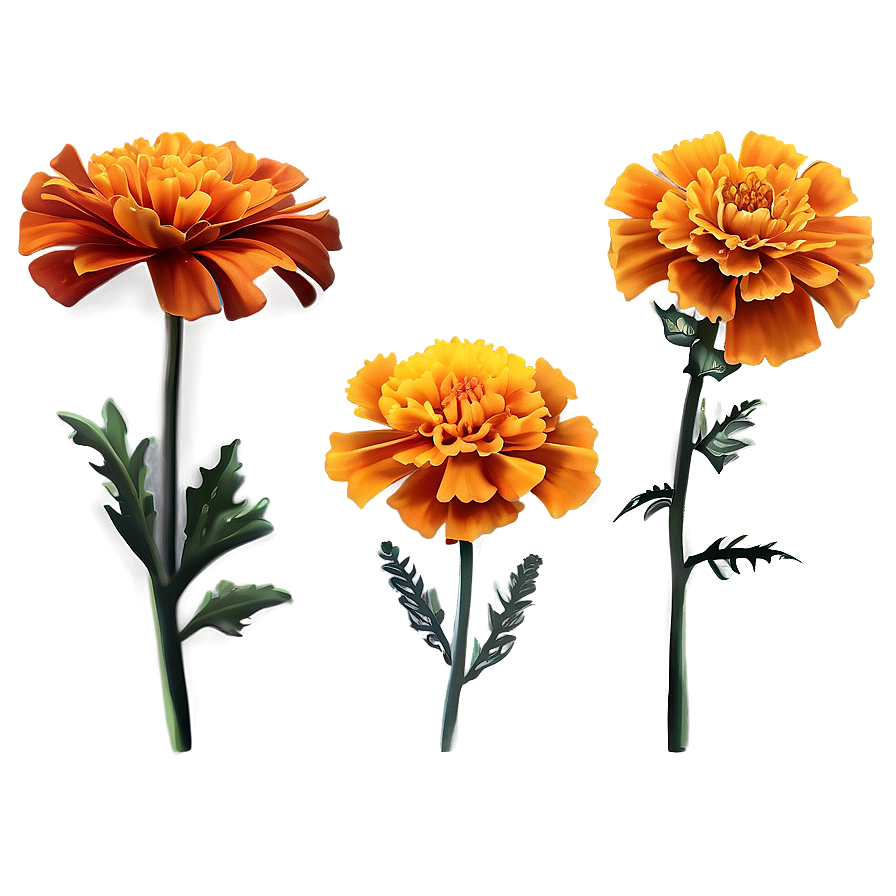 Marigold Flower Illustration Png Ufs54