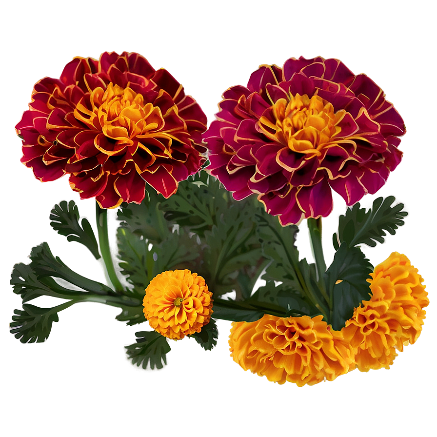 Marigolds Border Design Png Xpg88