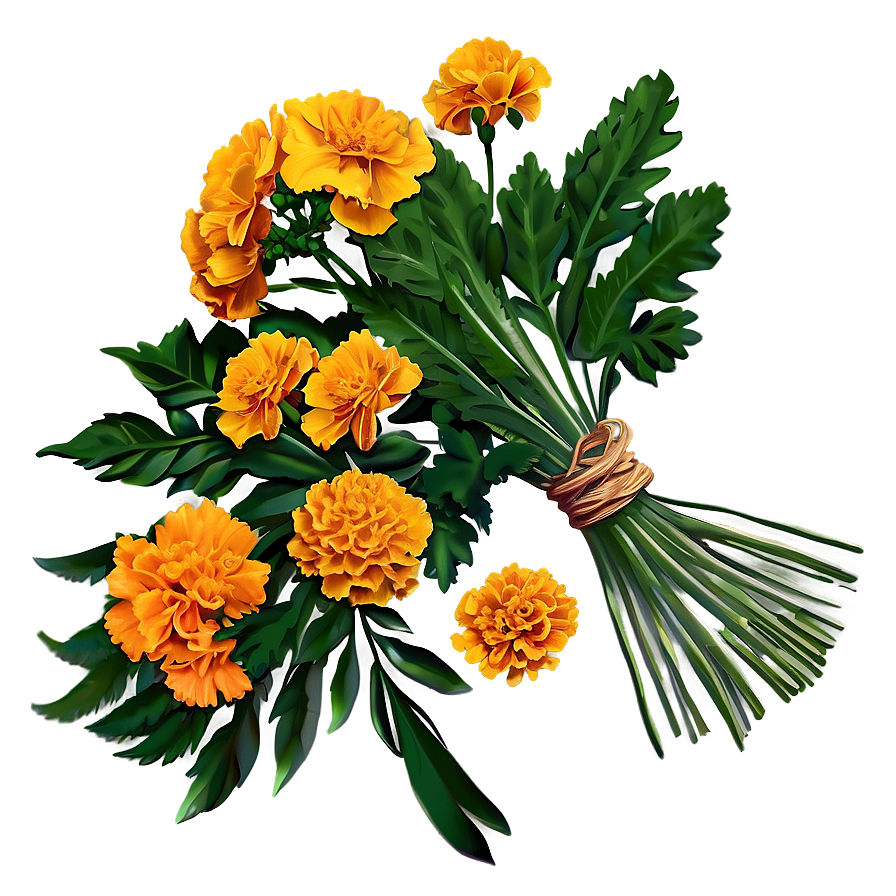 Marigolds Bouquet Gift Png 06132024