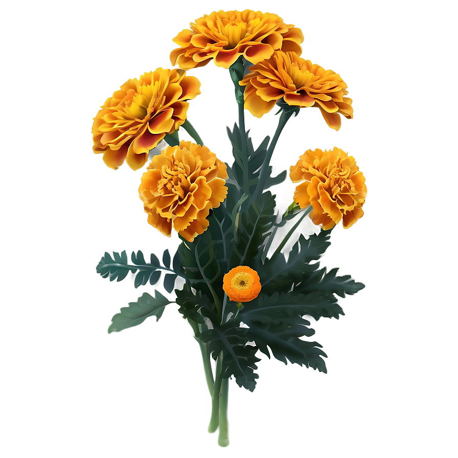 Marigolds Floral Arrangement Png Tik