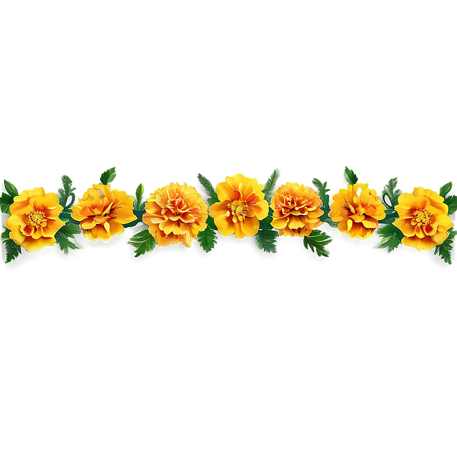 Marigolds Garland Png 10