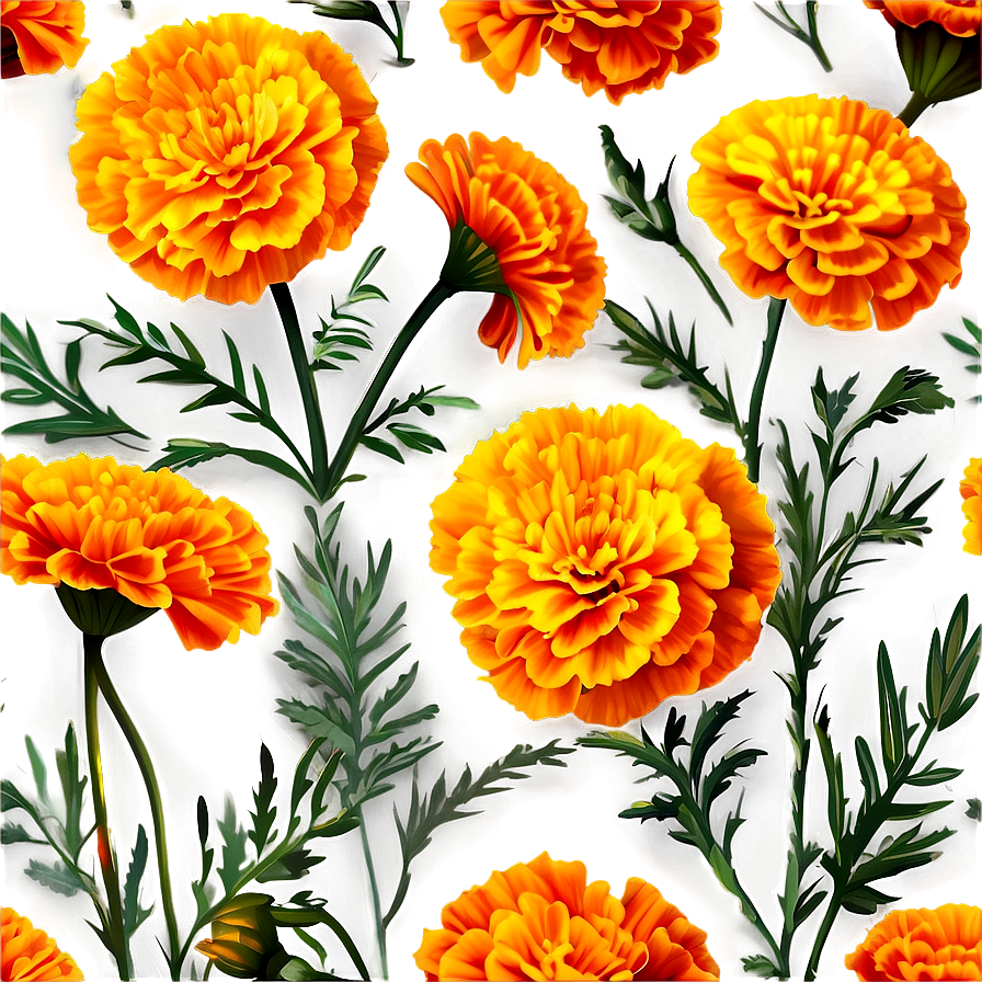 Marigolds In Sunshine Png 06132024