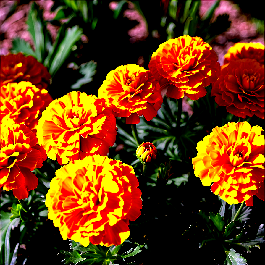 Marigolds In Sunshine Png Avu43