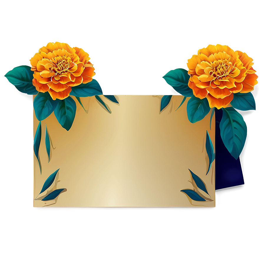 Marigolds Invitation Design Png Dbr21