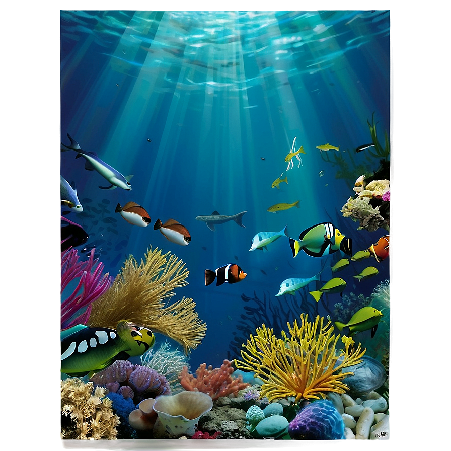 Marine Ecosystem Illustration Png 05242024