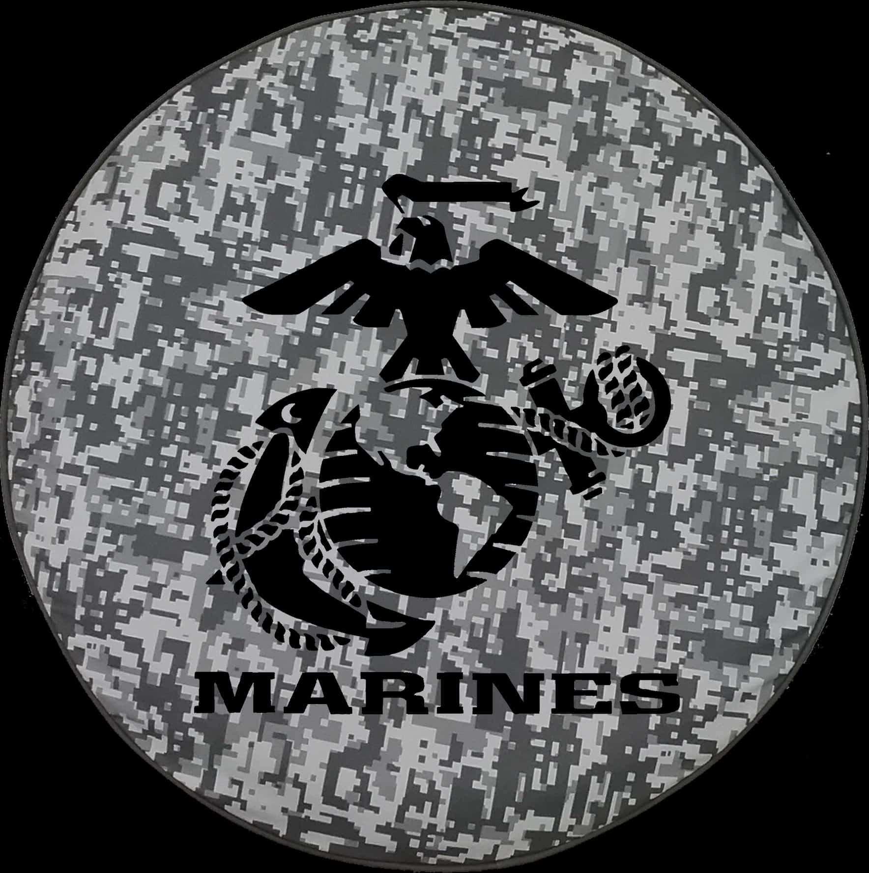 Marines Emblem Digital Camouflage Background