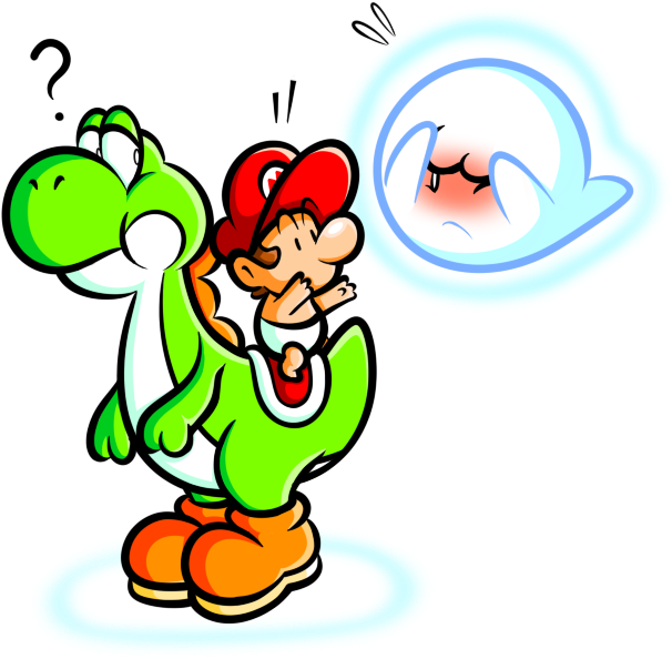 Mario Yoshiand Boo Encounter