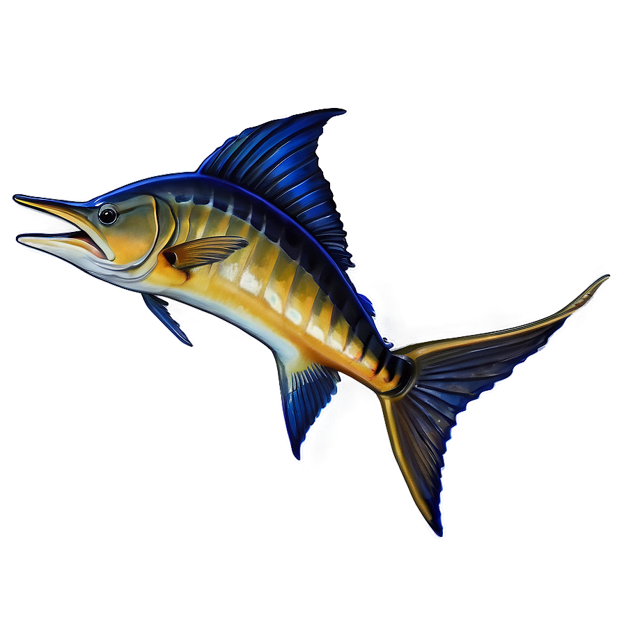 Marlin Jumping Sunset Png Xxq