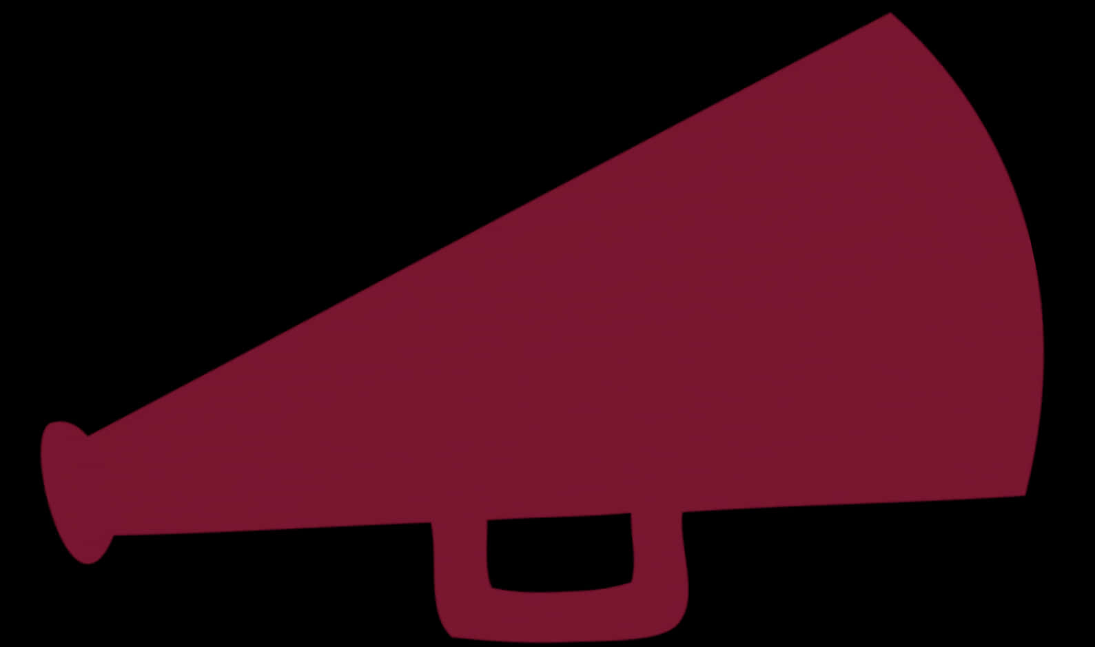 Maroon Megaphone Silhouette