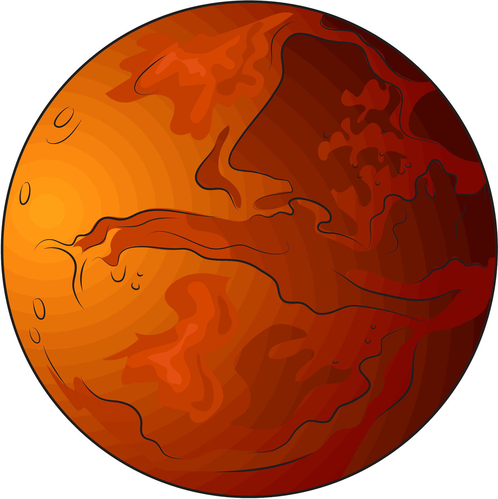 Mars Planet Illustration