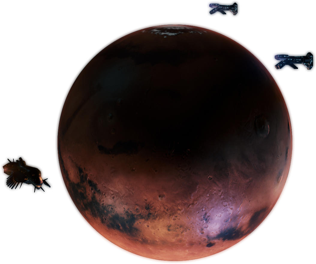 Mars Planet Spacecrafts Orbiting