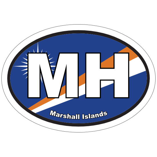 Marshall Islands Oval Sticker Logo