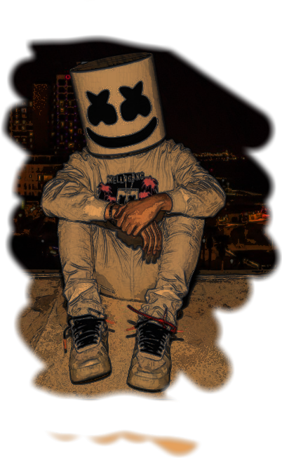 Marshmello D J Costume Pose