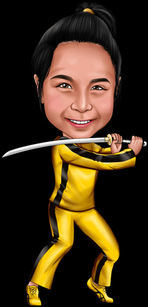 Martial_ Arts_ Caricature_ Pose