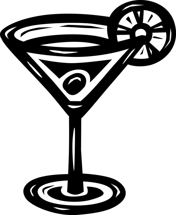 Martini Glass Vector Art