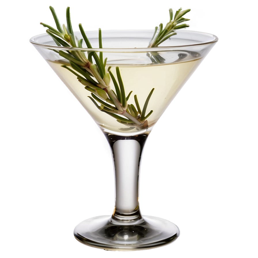 Martini With Rosemary Garnish Png 2