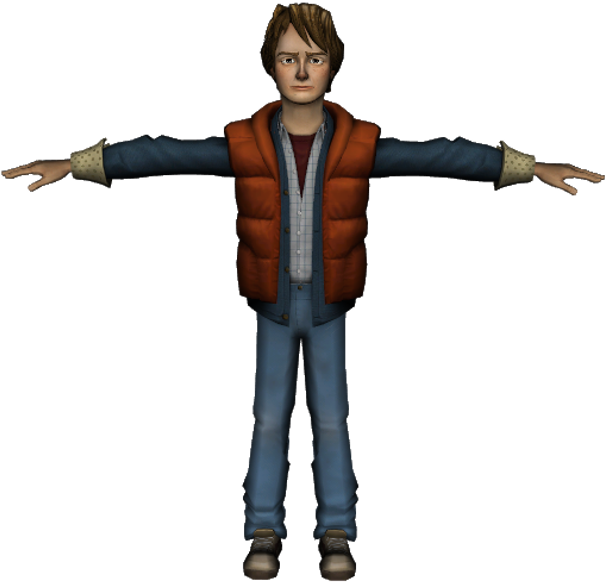 Marty Mc Fly3 D Model Pose